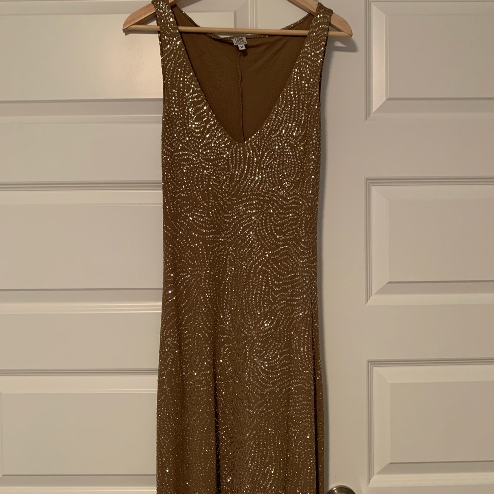 Lotta Stenson M nude fitter sparkle dress Vegas